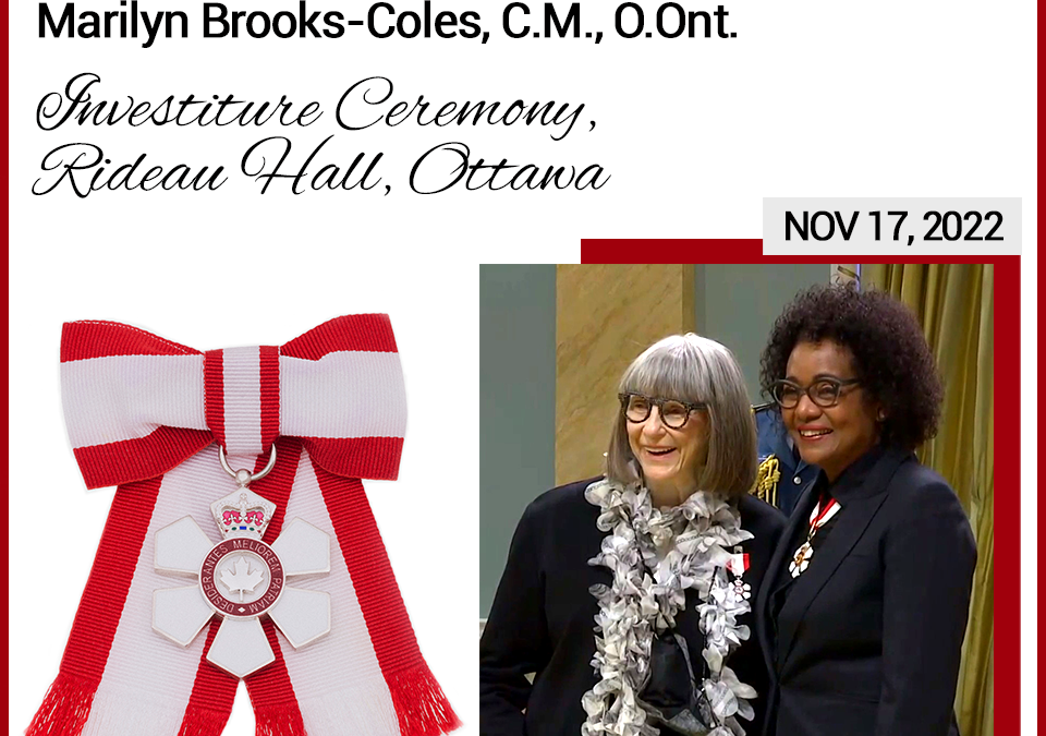 Marilyn Brooks Invested to the Order of Canada