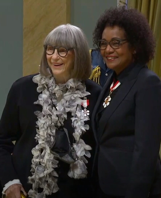 Marilyn Brooks invested into the Order of Canada by Former Gover